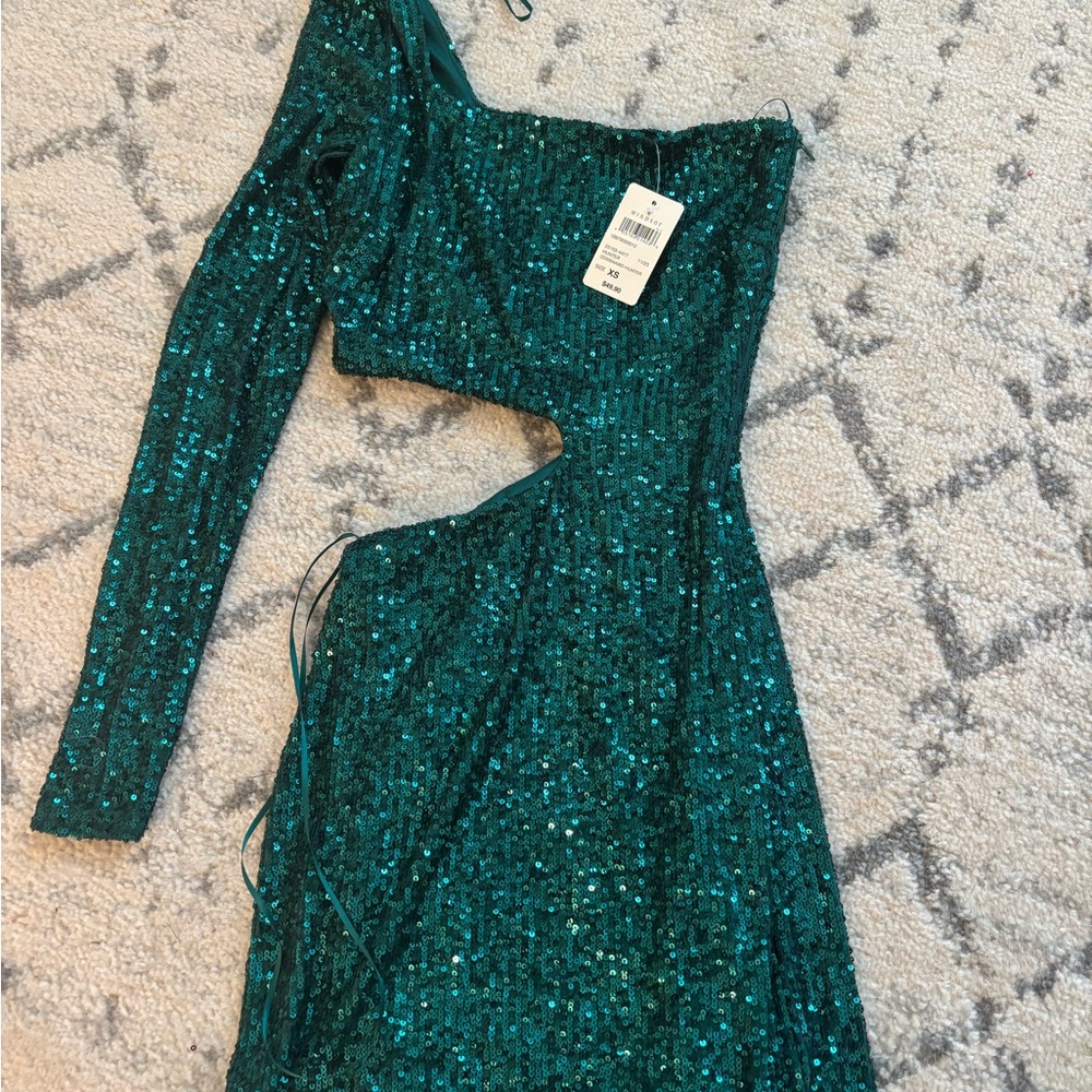 Hunter Teal Sequin Dress Windsor